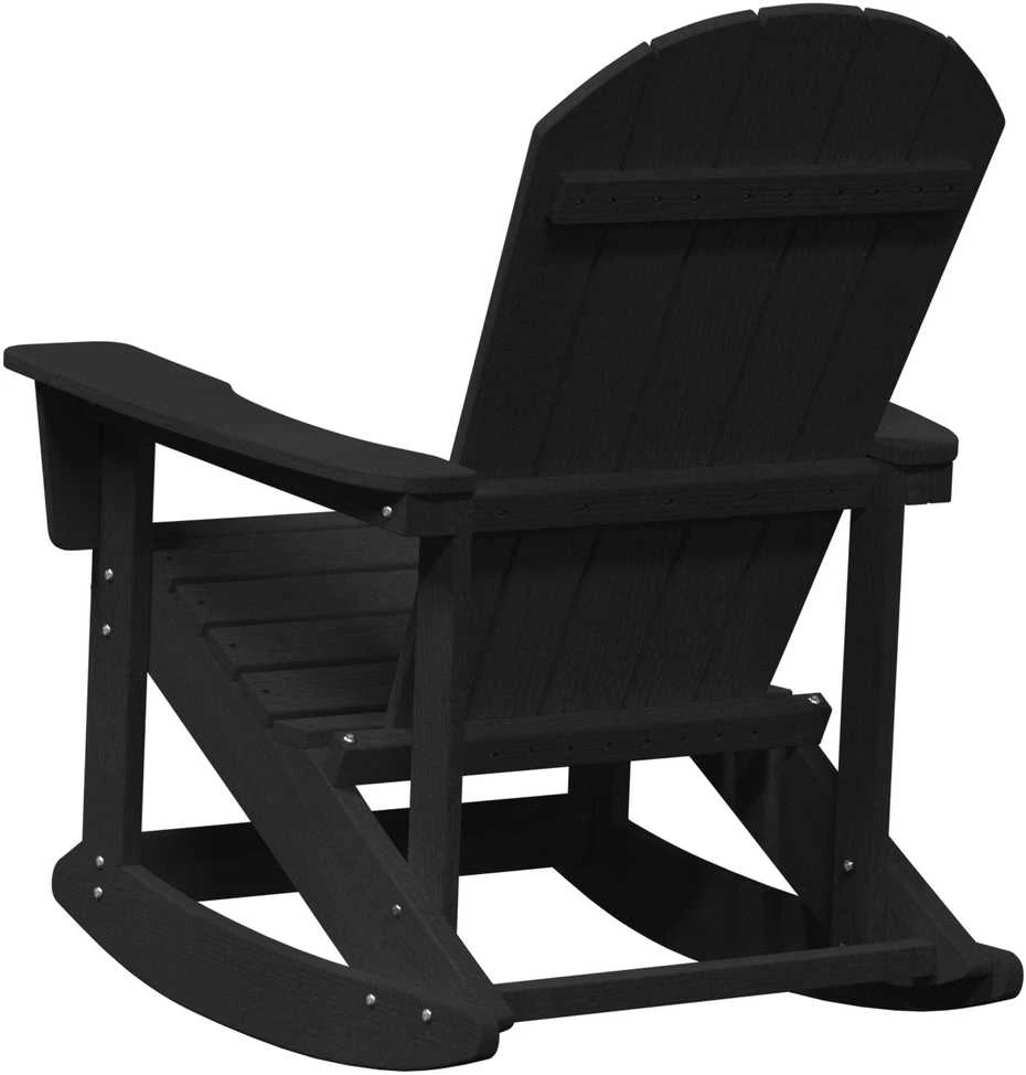 Adirondack sūpynės kėdės 2 vnt. Juoda HDPE
