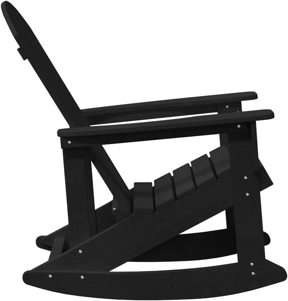 Adirondack sūpynės kėdės 2 vnt. Juoda HDPE
