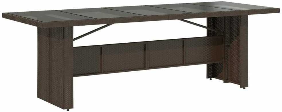 Bistro komplektas su pagalvėlėmis, 11 dalių, rudas, poliratanas
