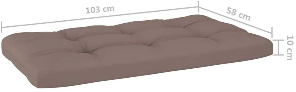 Dvivietė sofa iš palečių su pagalvėlėmis, impregnuota pušis