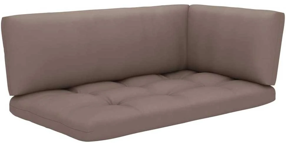 Lauko baldų komplektas Dvivietė sofa iš palečių su pagalvėlėmis, impregnuota pušis