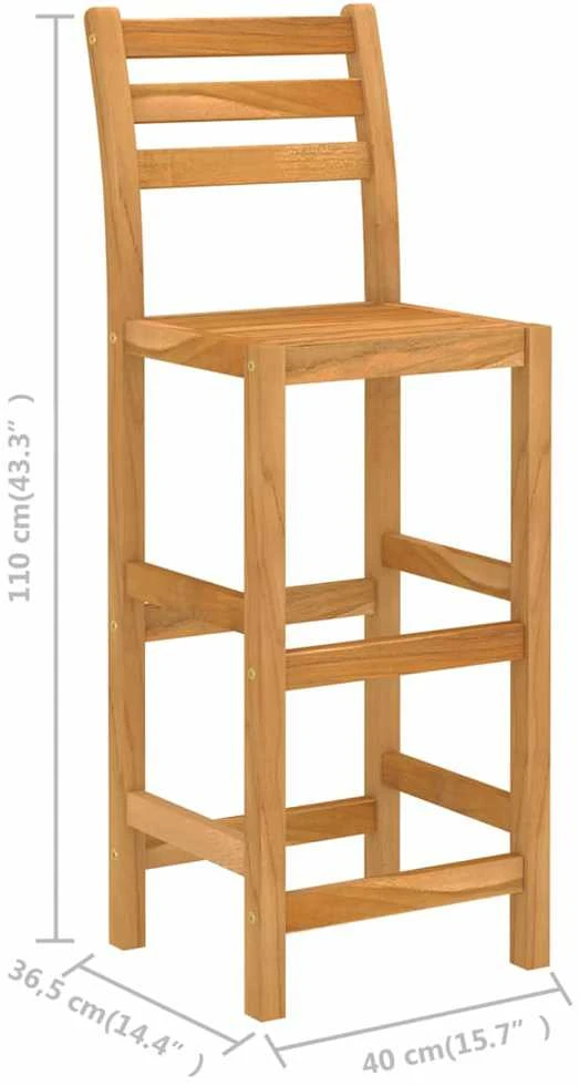 Lauko baldų komplektas Lauko baro baldų komplektas, 5 dalių, akacijos medienos masyvas