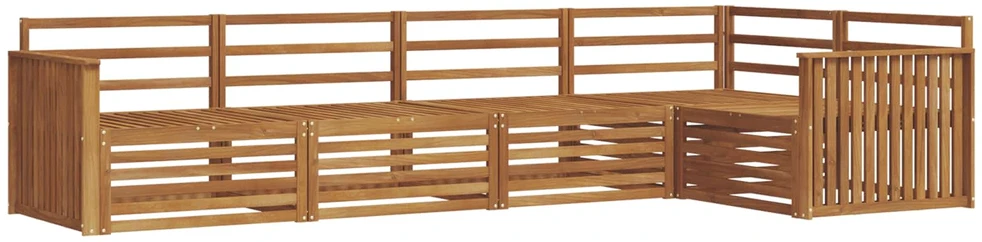 Lauko baldų komplektas Lauko sofos komplektas 5 vnt. Natūrali