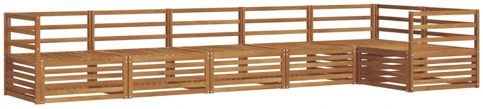 Lauko baldų komplektas Lauko sofos komplektas 6 vnt. Natūrali