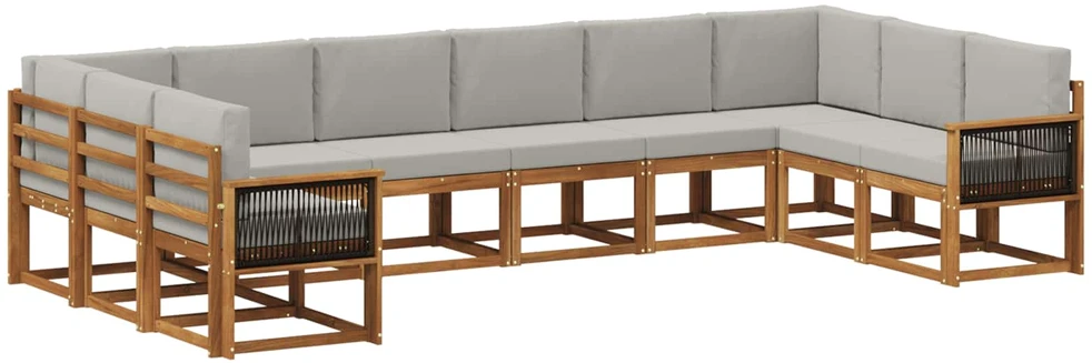 Lauko baldų komplektas Lauko sofos komplektas 10 vnt. 10 vietos