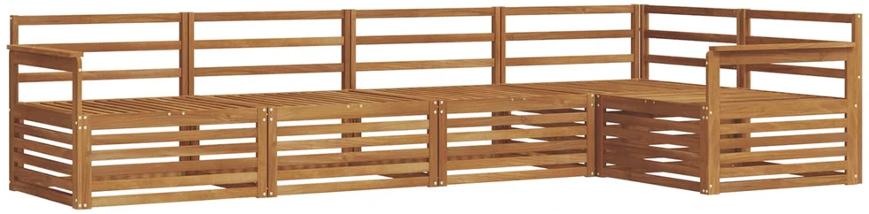 Lauko baldų komplektas Lauko sofos komplektas 5 vnt. Natūrali