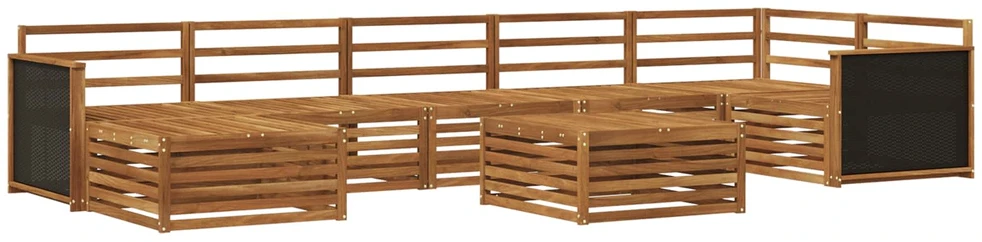 Lauko baldų komplektas Lauko sofos komplektas 8 vnt. Natūrali