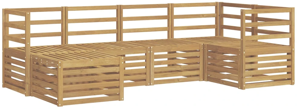 Lauko baldų komplektas Lauko sofos komplektas 6 vnt. Balta Poliesteris