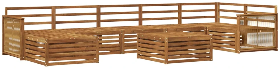 Lauko baldų komplektas Lauko sofos komplektas 8 vnt. Natūrali