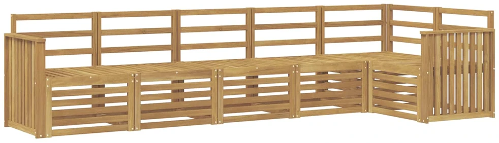 Lauko baldų komplektas Lauko sofos komplektas 6 vnt. 6 vietos Balta