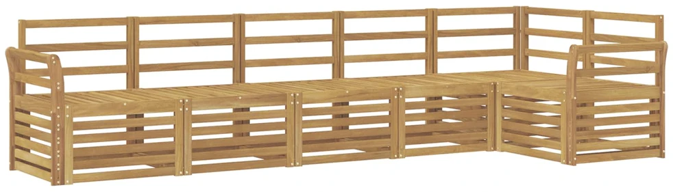 Lauko baldų komplektas Lauko sofos komplektas 6 vnt. 6 vietos Balta