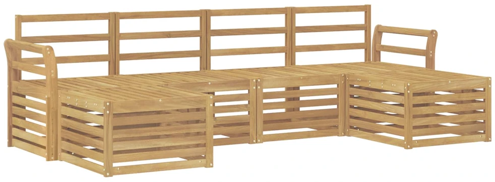 Lauko baldų komplektas Lauko sofos komplektas 6 vnt. 6 vietos Balta