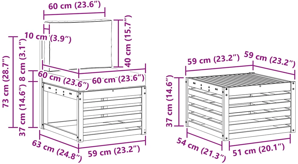 Lauko baldų komplektas Lauko sofos komplektas 7 vnt. Natūralus ir grietinėlė