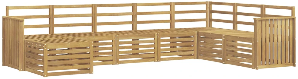 Lauko baldų komplektas Lauko sofos komplektas 8 vnt. 8 vietos Balta