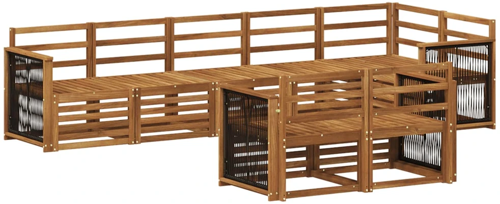 Lauko baldų komplektas Lauko sofos komplektas 7 vnt.