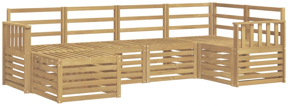 Lauko baldų komplektas Lauko sofos komplektas 6 vnt. Balta Poliesteris