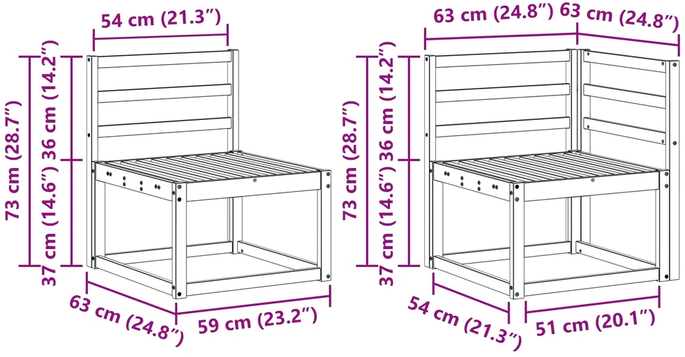 Lauko baldų komplektas Lauko sofos komplektas 7 vnt. 7 vietos Baltas Solid Acacia Wood