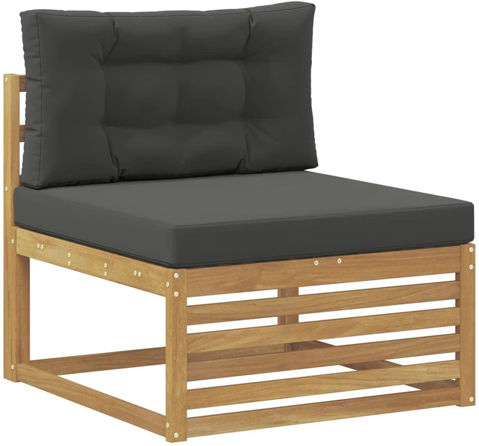Lauko baldų komplektas Lauko sofos komplektas 6 vnt. 5 vietos Balta ir antracito