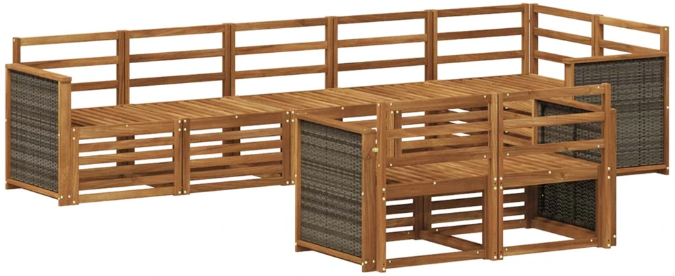 Lauko baldų komplektas Lauko sofos komplektas 7 vnt.