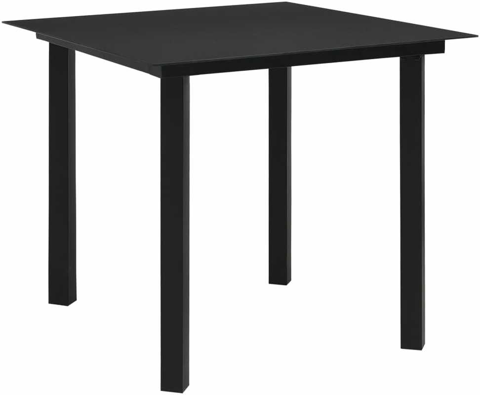 Lauko valgomojo baldų komplektas, 3 dalių, juodas, PVC ratanas