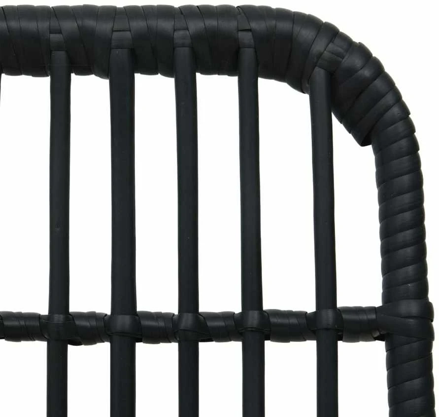 Lauko baldų komplektas Lauko valgomojo komplektas, 5 dalių, poliratanas ir stiklas