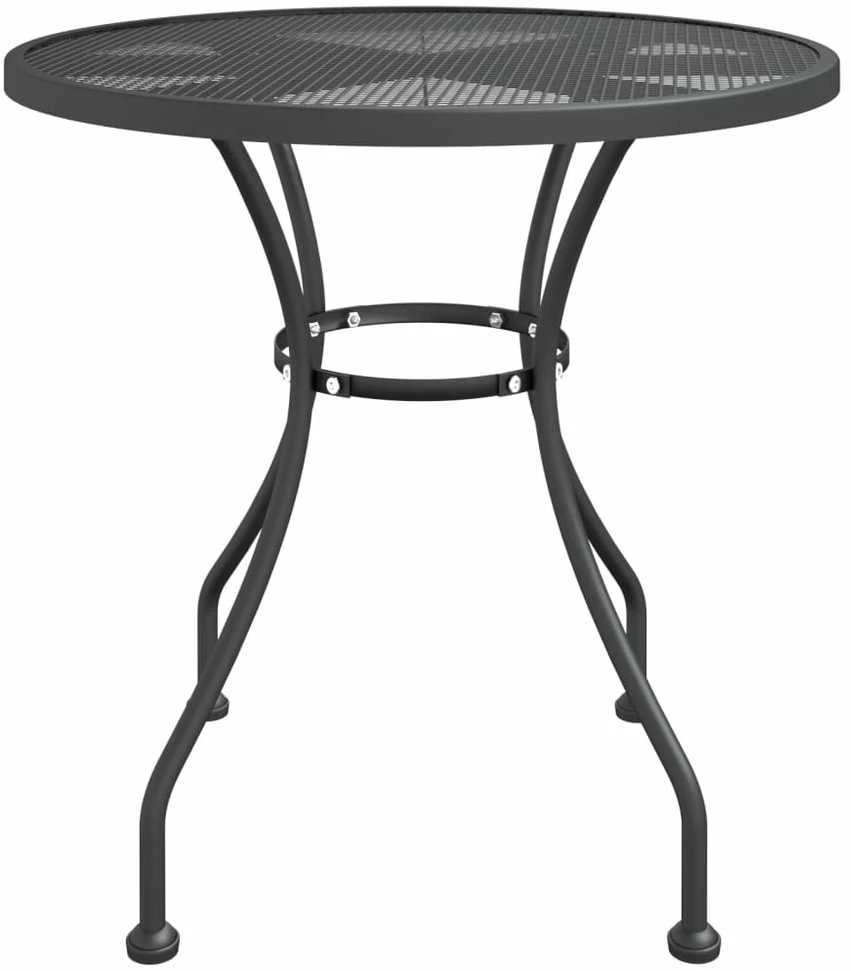 Lauko baldų komplektas Sodo baldų komplektas, 3 dalių, antracito, išplėstas metalas