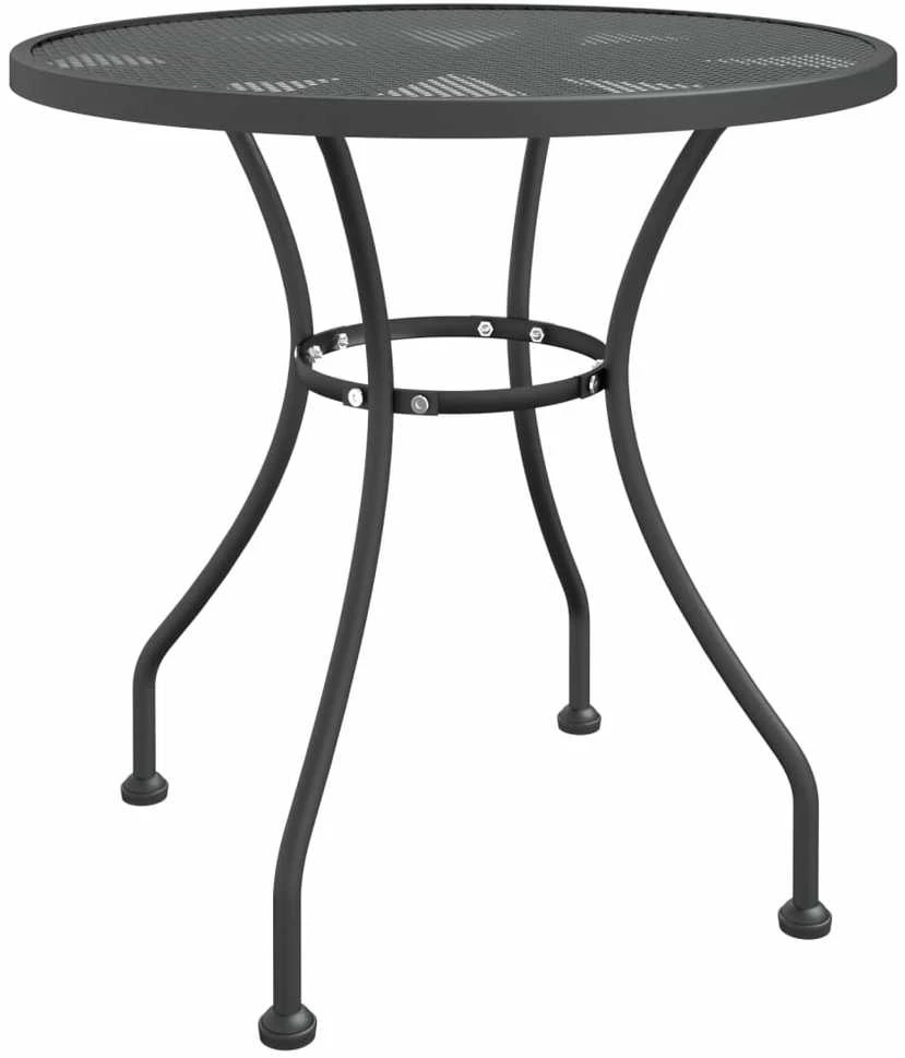 Lauko baldų komplektas Sodo baldų komplektas, 3 dalių, antracito, išplėstas metalas