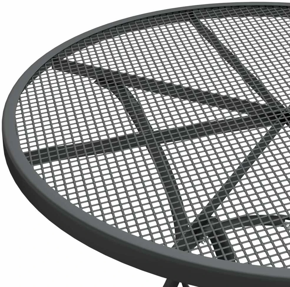 Lauko baldų komplektas Sodo baldų komplektas, 3 dalių, antracito, išplėstas metalas