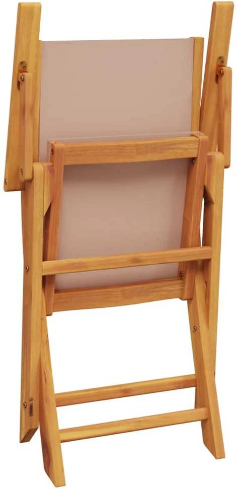 Lauko baldų komplektas Sodo komplektas, 5 dalių, taupe, audinys ir mediena
