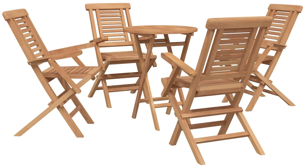 Lauko baldų komplektas Sodo komplektas 3 vnt. Ruda Kietas teakwood