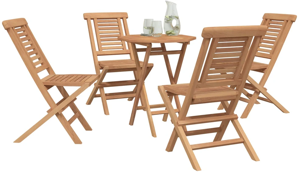 Lauko baldų komplektas Sodo komplektas 3 vnt. Ruda Kietas teakwood