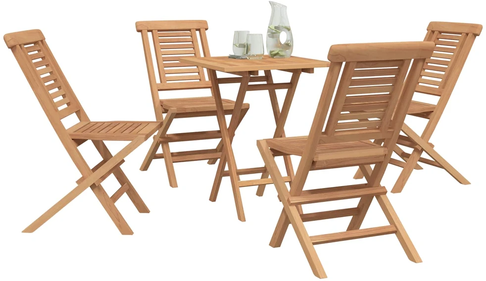 Lauko baldų komplektas Sodo komplektas 3 vnt. Ruda Kietas teakwood