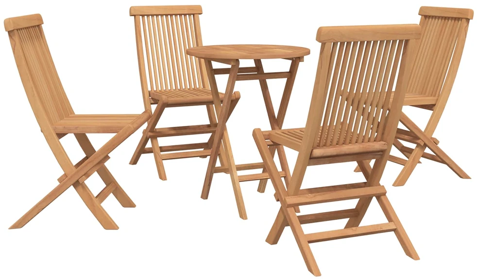 Lauko baldų komplektas Sodo komplektas 5 vnt. Ruda Kietas teakwood