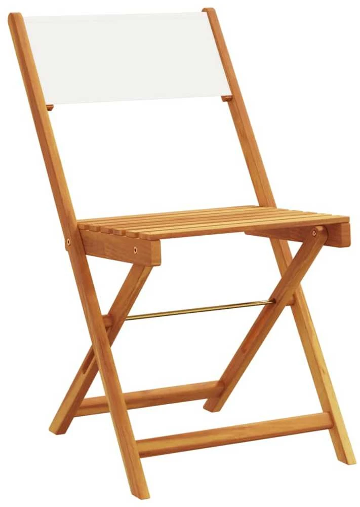 Lauko baldų komplektas Sodo komplektas, 5 dalių, kreminė/balta, audinys ir mediena