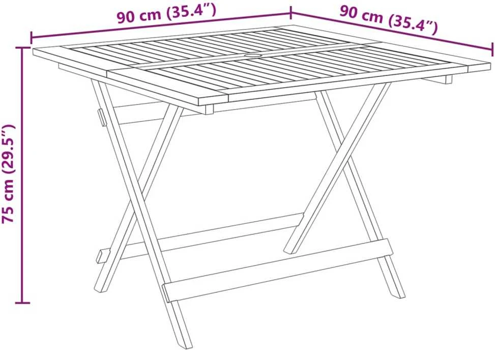Lauko baldų komplektas Sodo komplektas, 5 dalių, kreminė/balta, audinys ir mediena