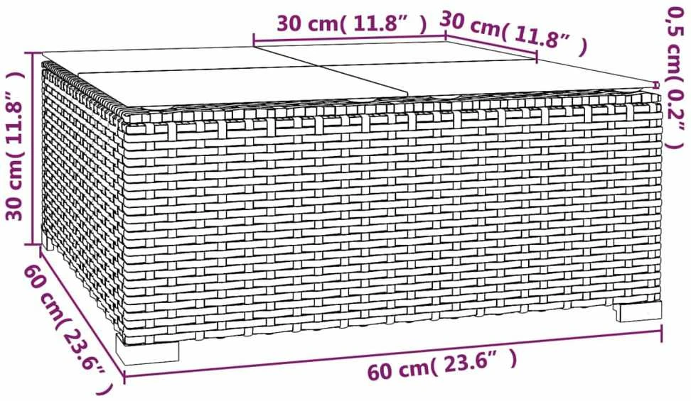 Lauko baldų komplektas Sodo komplektas su pagalvėlėmis, 8 dalių, rudas, poliratanas