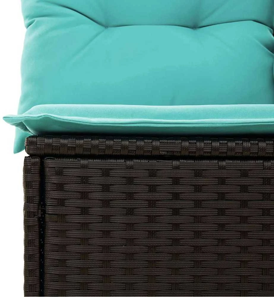Lauko baldų komplektas Sodo komplektas su pagalvėlėmis, 11 dalių, juodas, poliratanas