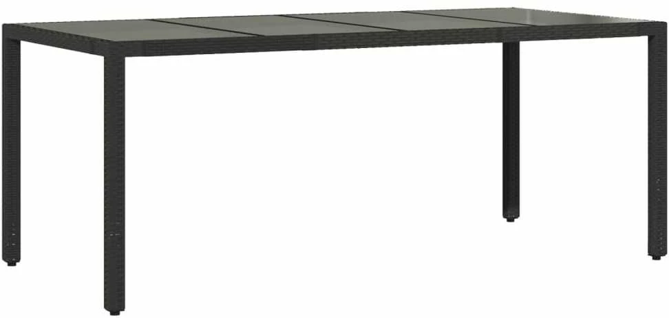 Lauko baldų komplektas Sodo komplektas su pagalvėlėmis, 9 dalių, juodas, poliratanas