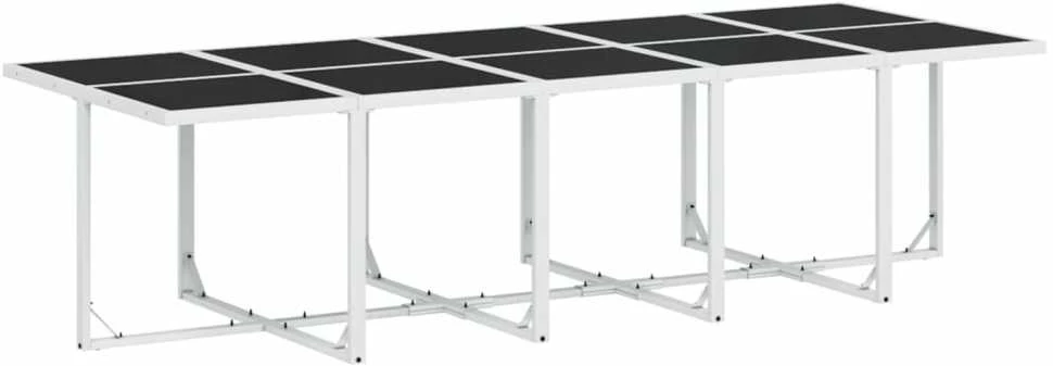 Sodo komplektas su pagalvėlėmis, 15 dalių, baltas, tekstilenas
