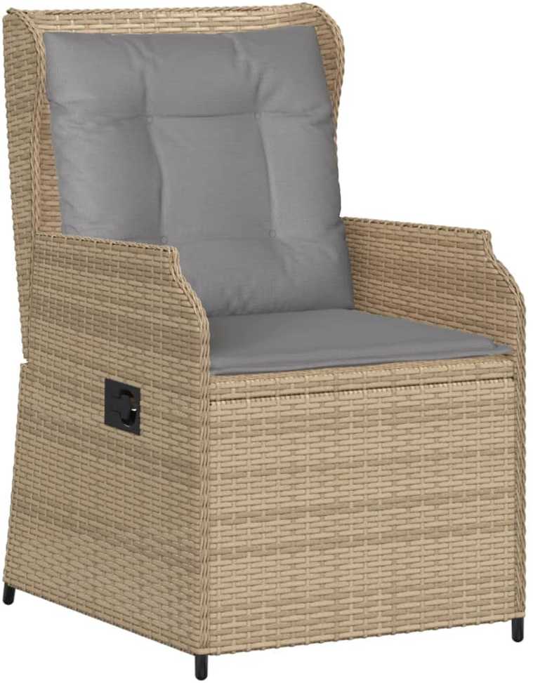 Lauko baldų komplektas Sodo komplektas su pagalvėlėmis, 6 dalių, smėlio, poliratanas