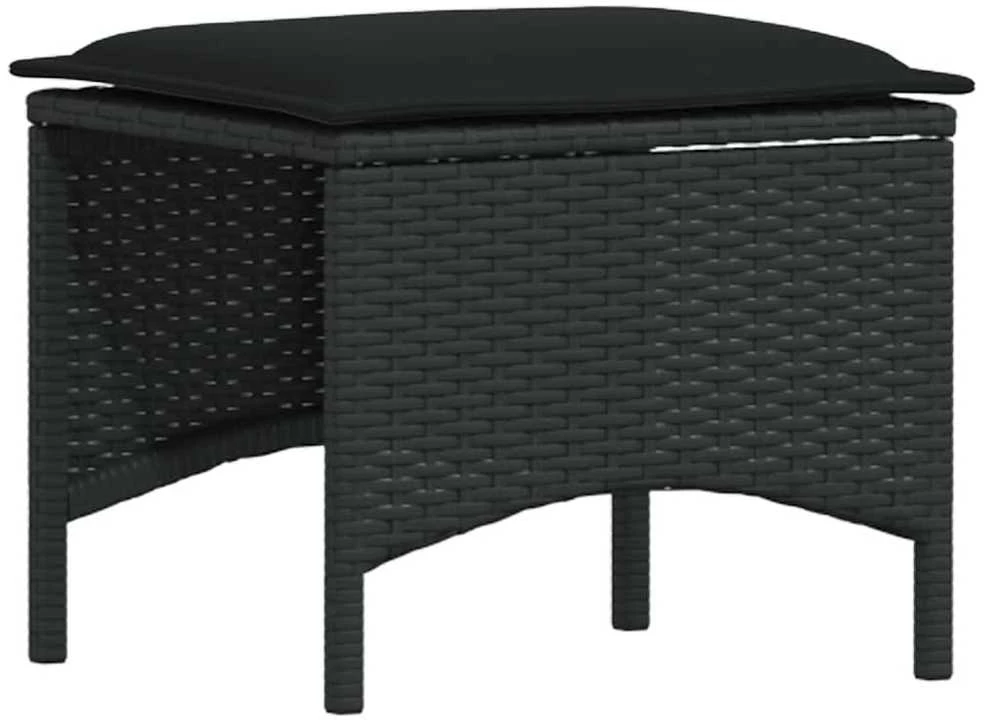 Sodo komplektas su pagalvėlėmis L formos, 4 dalių, poliratanas