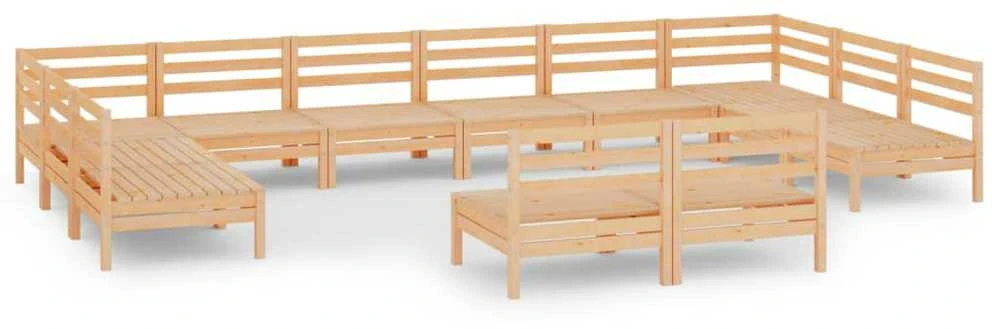 Lauko baldų komplektas Sodo poilsio baldų komplektas, 12 dalių, pušies masyvas