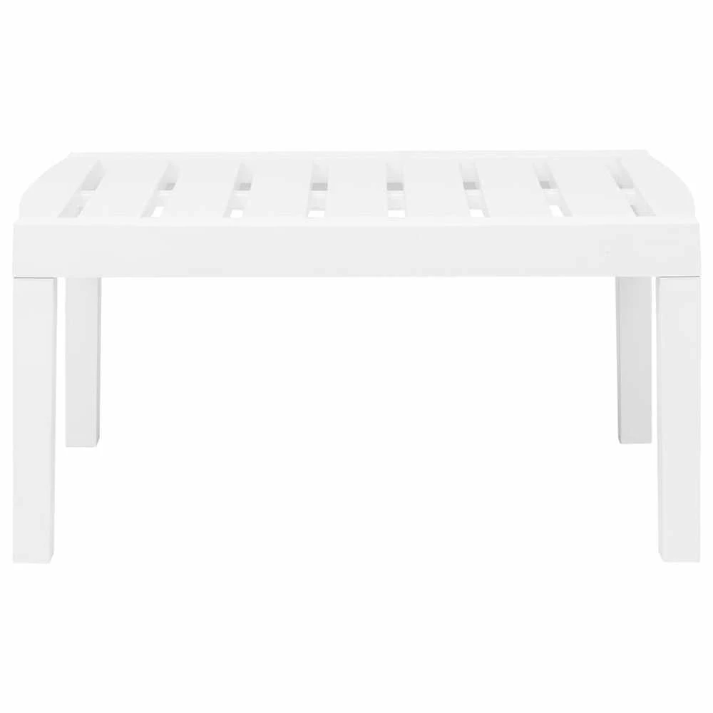 Lauko baldų komplektas Sodo poilsio baldų komplektas, 3 dalių, baltas, plastikas