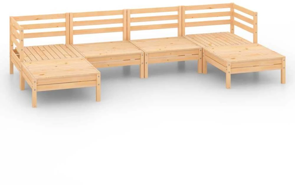 Lauko baldų komplektas Sodo poilsio baldų komplektas, 6 dalių, pušies masyvas