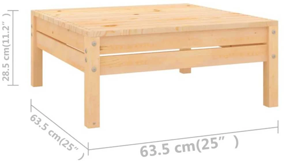 Sodo poilsio baldų komplektas, 10 dalių, pušies masyvas