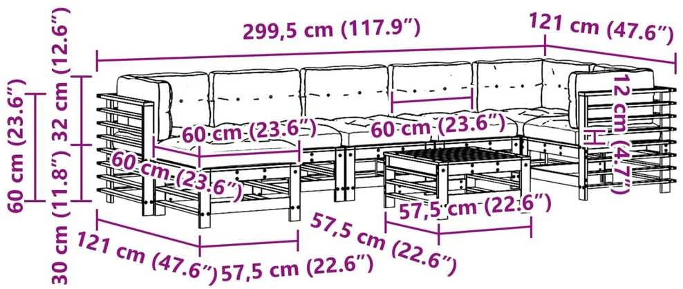 Sodo poilsio komplektas 8 vnt. Vaško Ruda