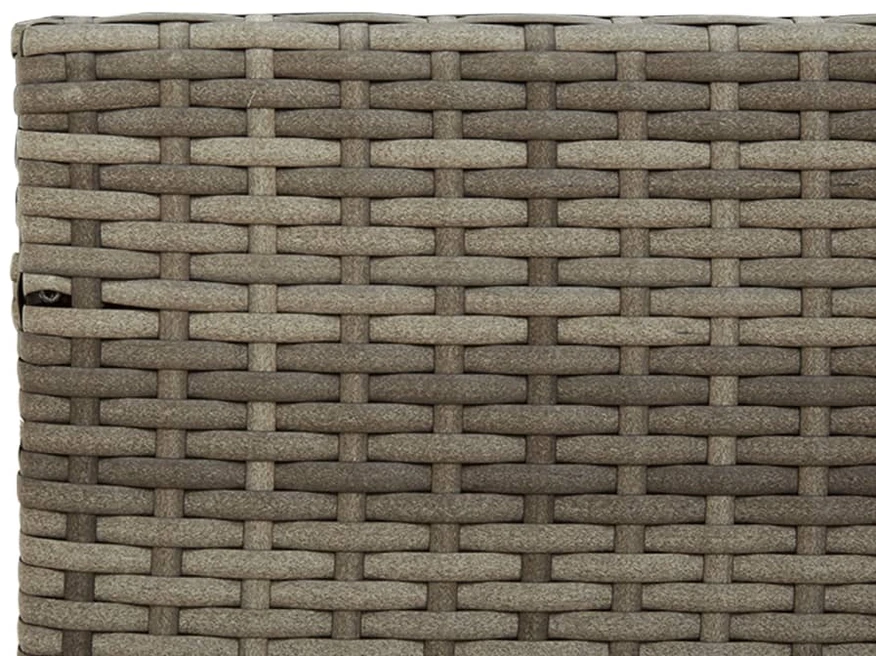 Lauko baldų komplektas Sodo sofa su stalu ir pagalvėlėmis, L formos, pilka, poliratanas