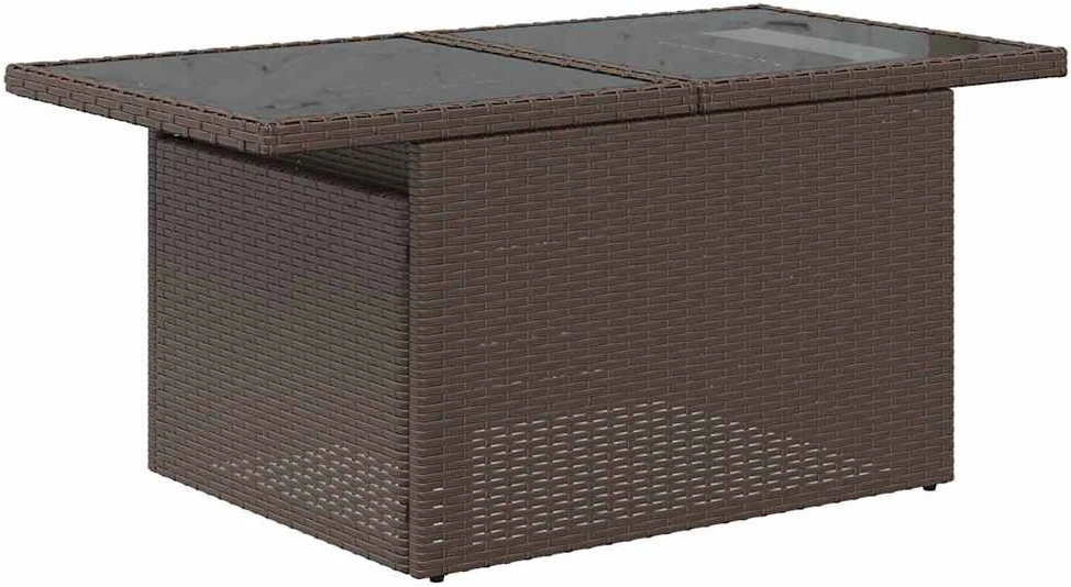 Sodo Sofų Rinkinys 7 vnt. Ruda poliratanas