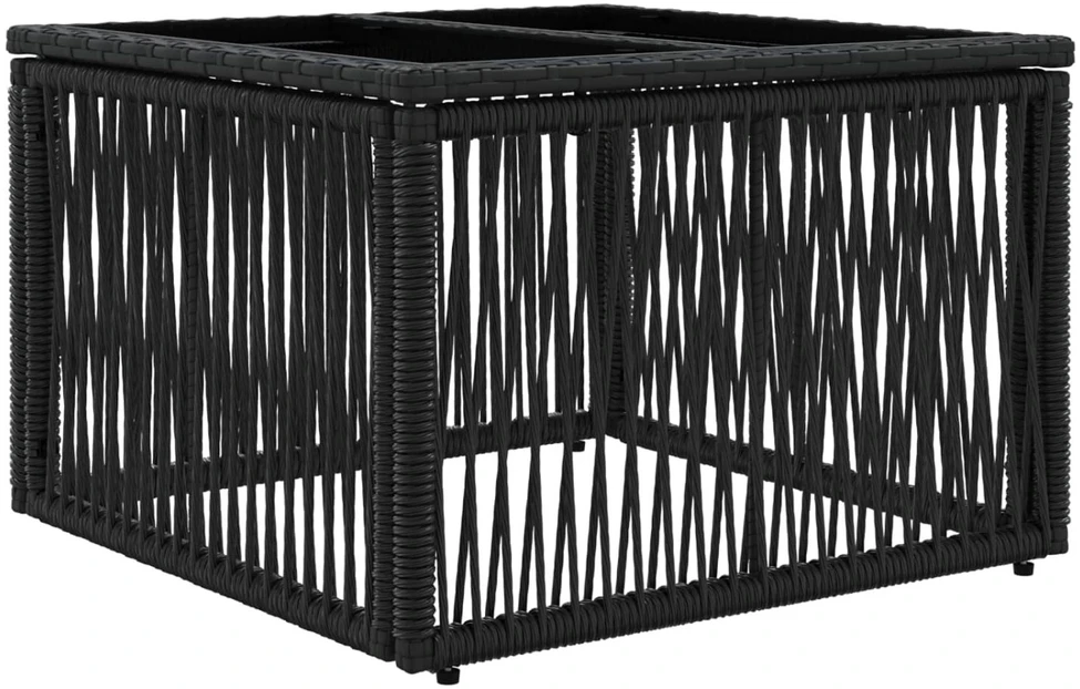 Sodo Sofų Rinkinys 12 vnt. Juoda ir kreminė balta poliratanas