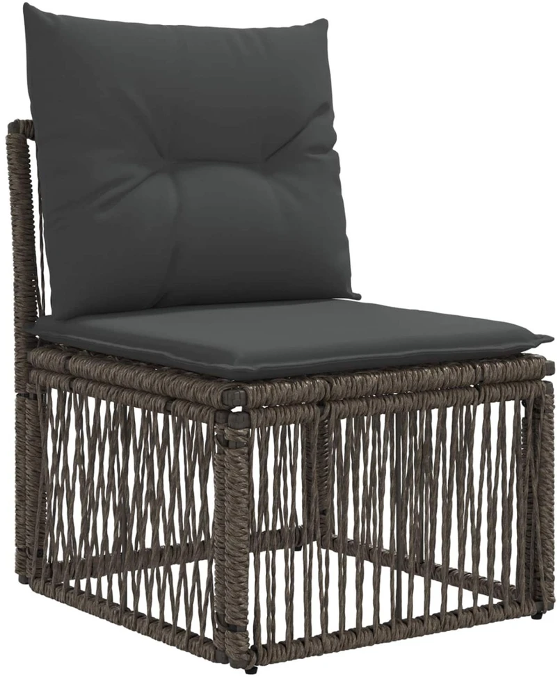 Lauko baldų komplektas Sodo Sofų Rinkinys 13 vnt. Pilka ir tamsiai pilka poliratanas